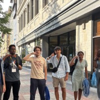 Students pretend to call